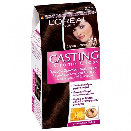 Βαφή Χωρίς Αμμωνία L'Oreal Casting Creme Gloss 323 Σιρόπι σοκολάτα 48ml